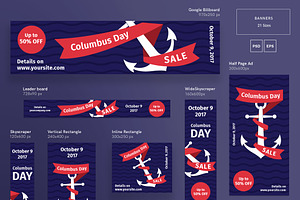 Banners Pack Columbus Day