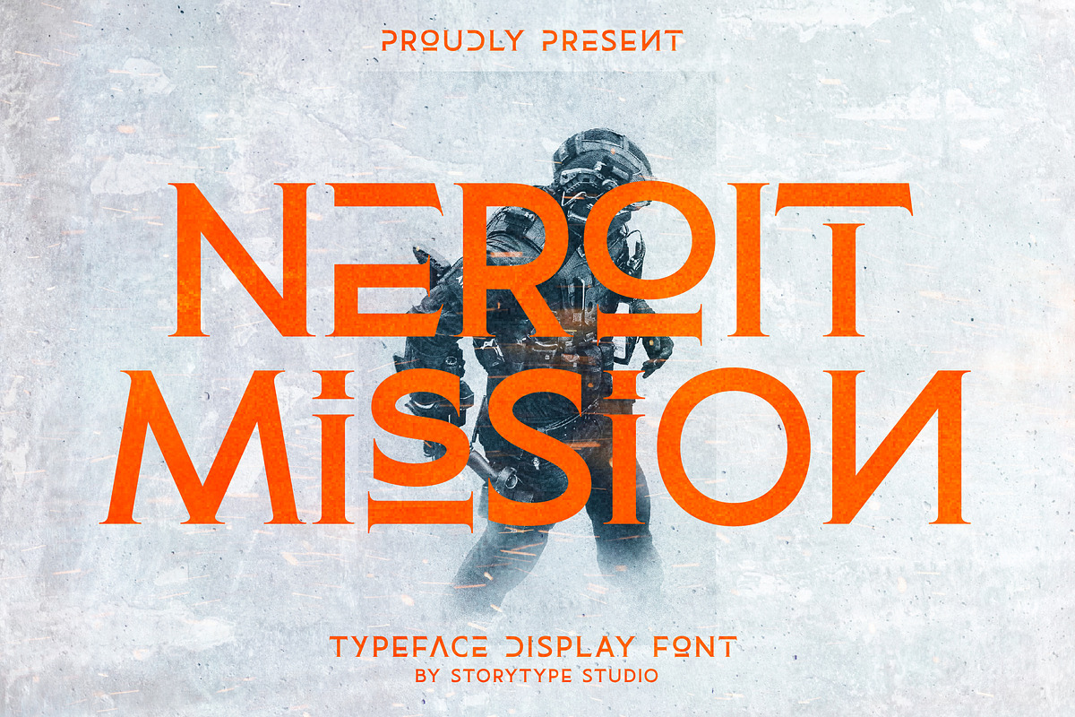 Neroit Mission Typeface Display Font, a Sans Serif Font by Storytype Studio (Photo 1 of 15)