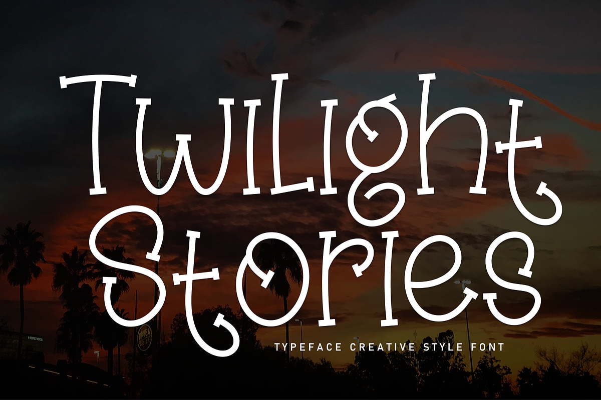 Twilight Stories | Script Font, a Script Font by Scratchones (Photo 1 of 8)