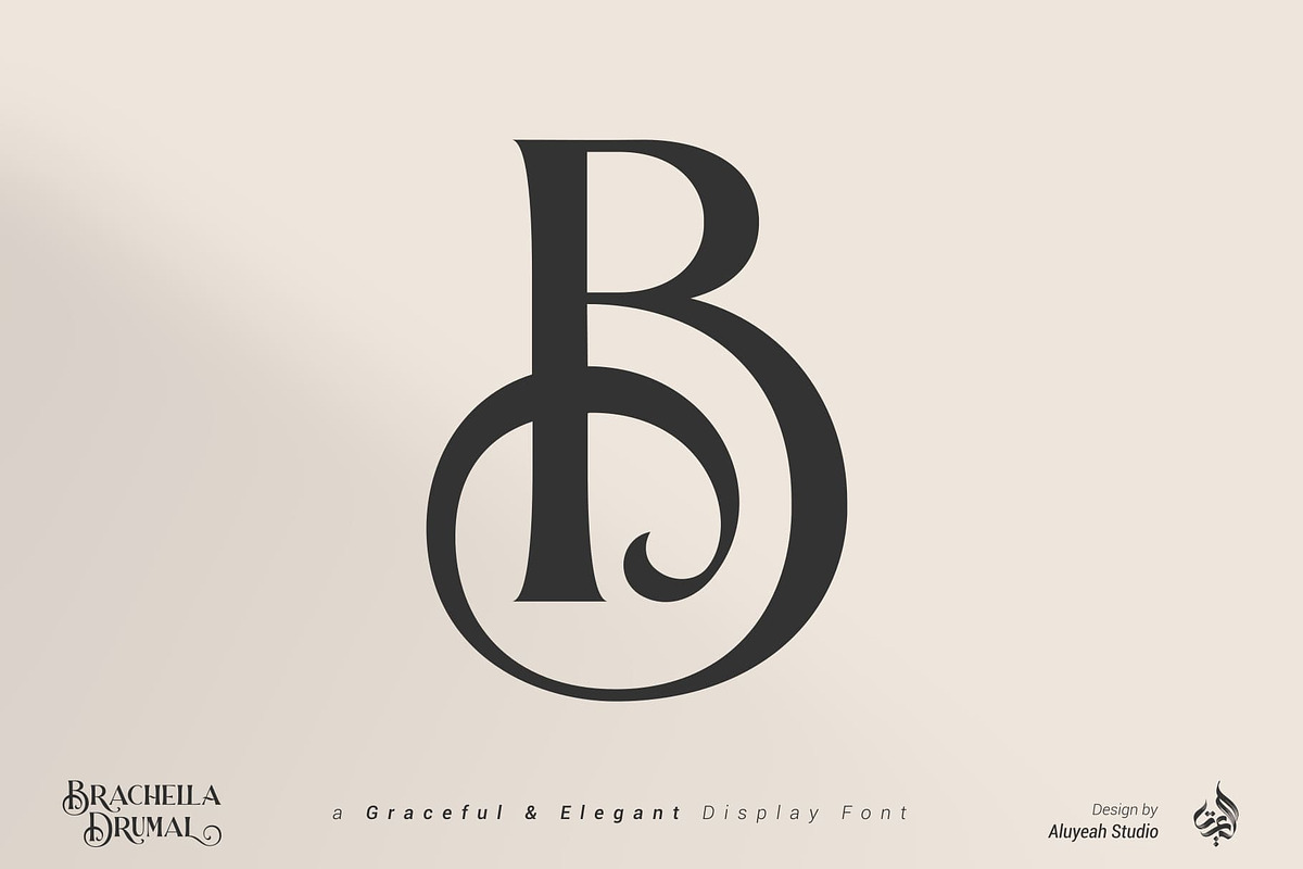 Brachella Drumal, a Font by Aluyeah Studio (Photo 9 of 16)