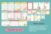 School Planner Set for Kids, a Stationery Template by vik.stock (Thumbnail 2 of 9)