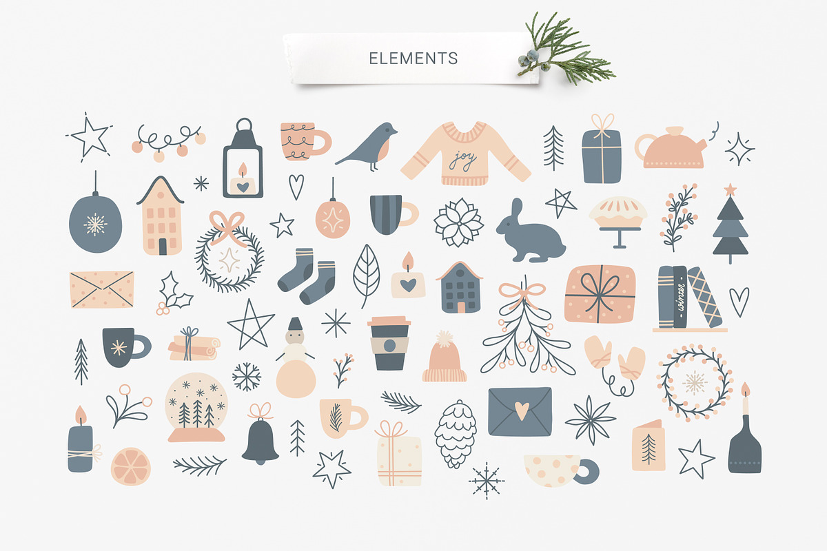 Cozy Winter Christmas Collection, a Seasonal Illustration by Little Nordic Atelier (Photo 3 of 8)