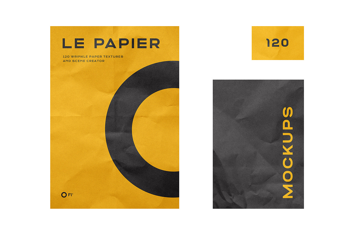 Wrinkle Paper Mockup Branding Bundle, a Texture Graphic by FoundImages (Photo 8 of 10)