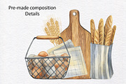 Home Bakery watercolor collection, a Food Illustration by KathrineWatercolor (Thumbnail 8 of 9)