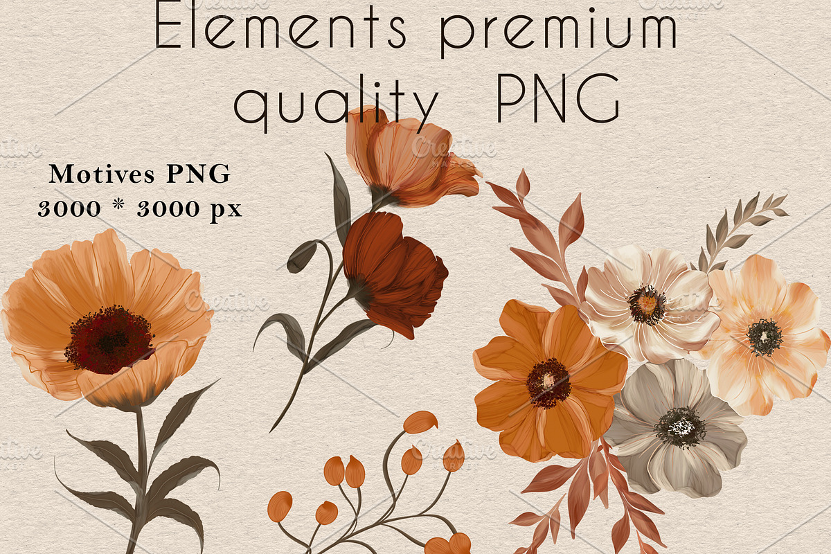 Autumnal Elegance pattern collection, a Pattern Graphic by Nora Gad (Photo 3 of 19)