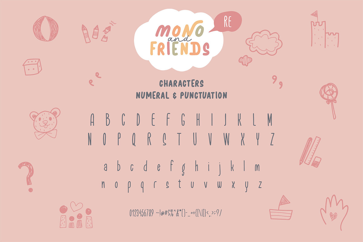Mono and Friends, a Script Font by alit design (Photo 4 of 20)