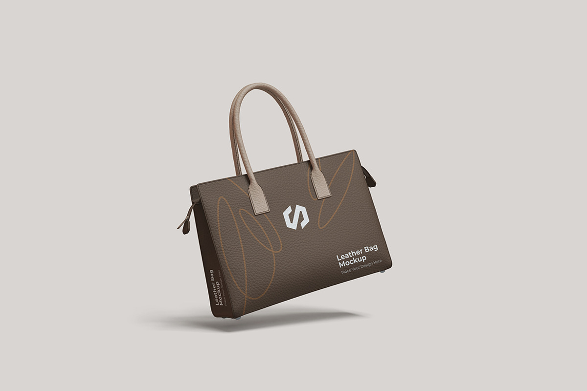 Leather Bag Mockup, a Product Mockup by MrLetters (Photo 3 of 5)