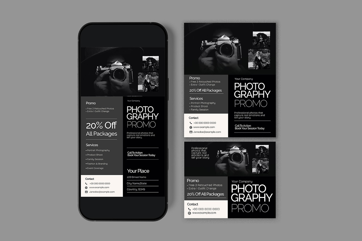 Photography Promo Flyer - Affinity, a Flyer Template by graphicook (Photo 3 of 3)