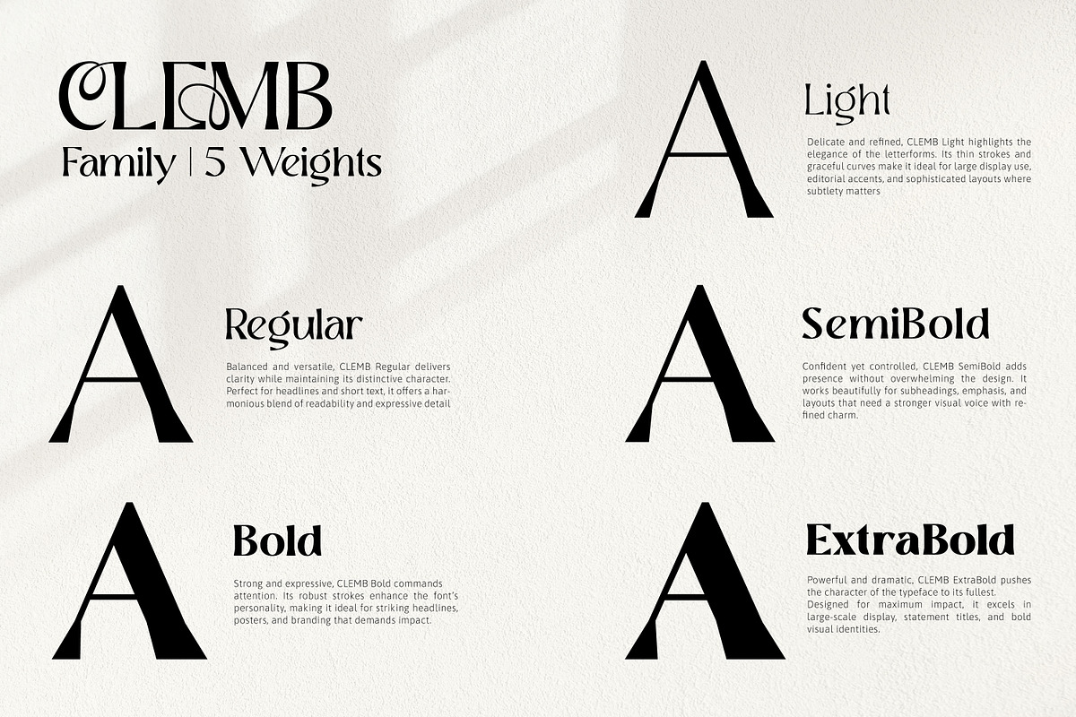 Clemb - Ligature Display Font, a Serif Font by Ekahermawan (Photo 2 of 14)