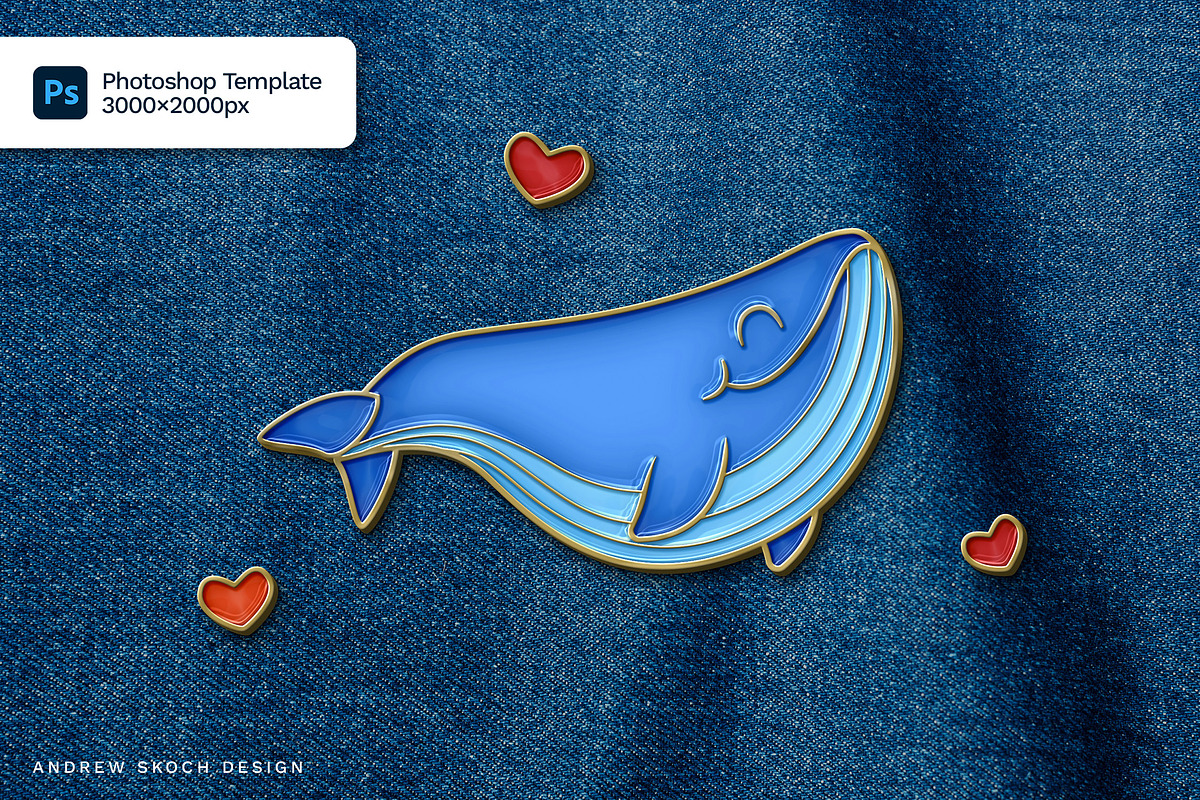 Enamel Pin Template, a Marketing Template by Andrew Skoch Design (Photo 4 of 5)