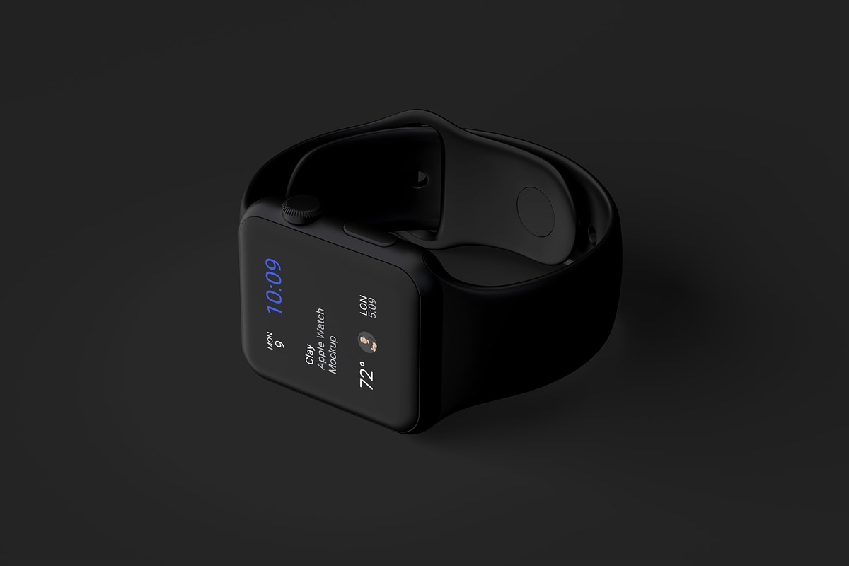 Clay Apple Watch Mockups Pack 01, a Wearable Device Mockup by Mockups by Carlos Viloria (Photo 19 of 25)