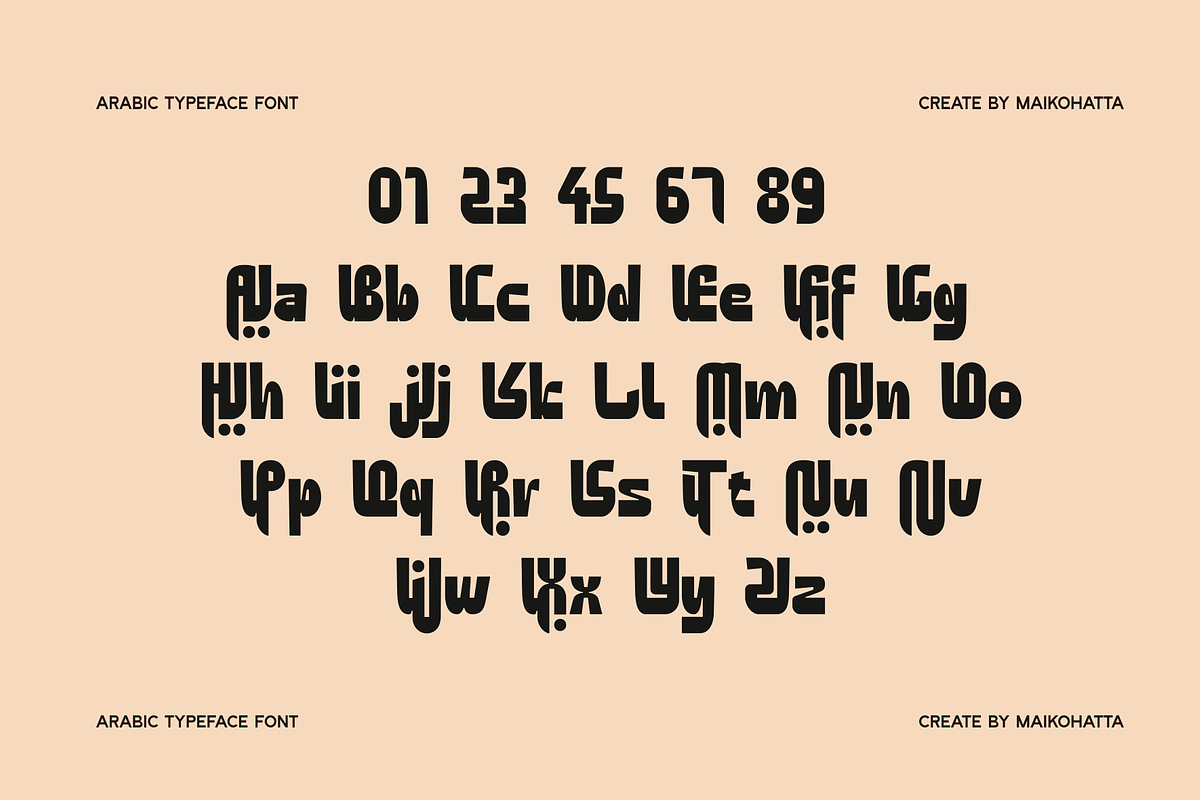 Wahiej - Arabic Decorative Font, a Handwritten Font by MaikoHatta (Photo 7 of 9)