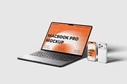 Laptop And Phone Mockup, a Wearable Device Mockup by scribrostudio (Thumbnail 8 of 11)