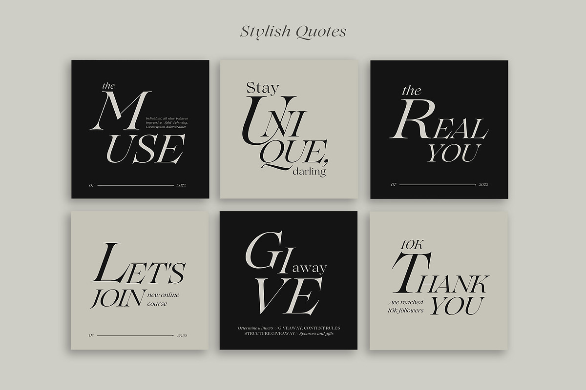 Instagram Aesthetic Templates IV, a Social Media Template by Instprofi | Studio Estimo (Photo 6 of 9)