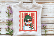 Christmas Snowman Coquette Stamps, an Illustration by Libby Wishes (Thumbnail 4 of 5)