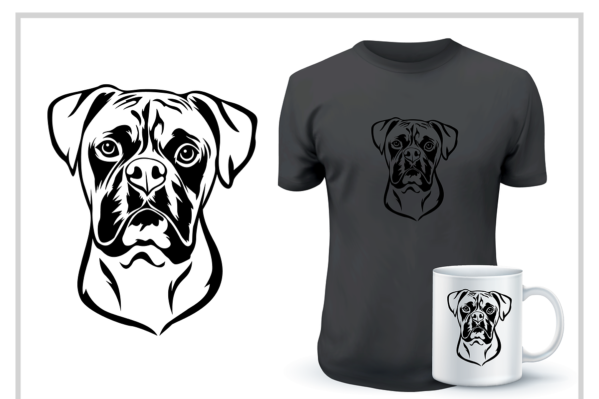 Bold Boxer Dog Design, an Education Illustration by CarWrap design (Photo 3 of 3)