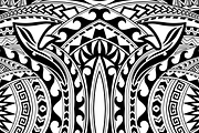 5 black & white Polynesian patterns, a Pattern Graphic by Natsuhisui (Thumbnail 5 of 6)