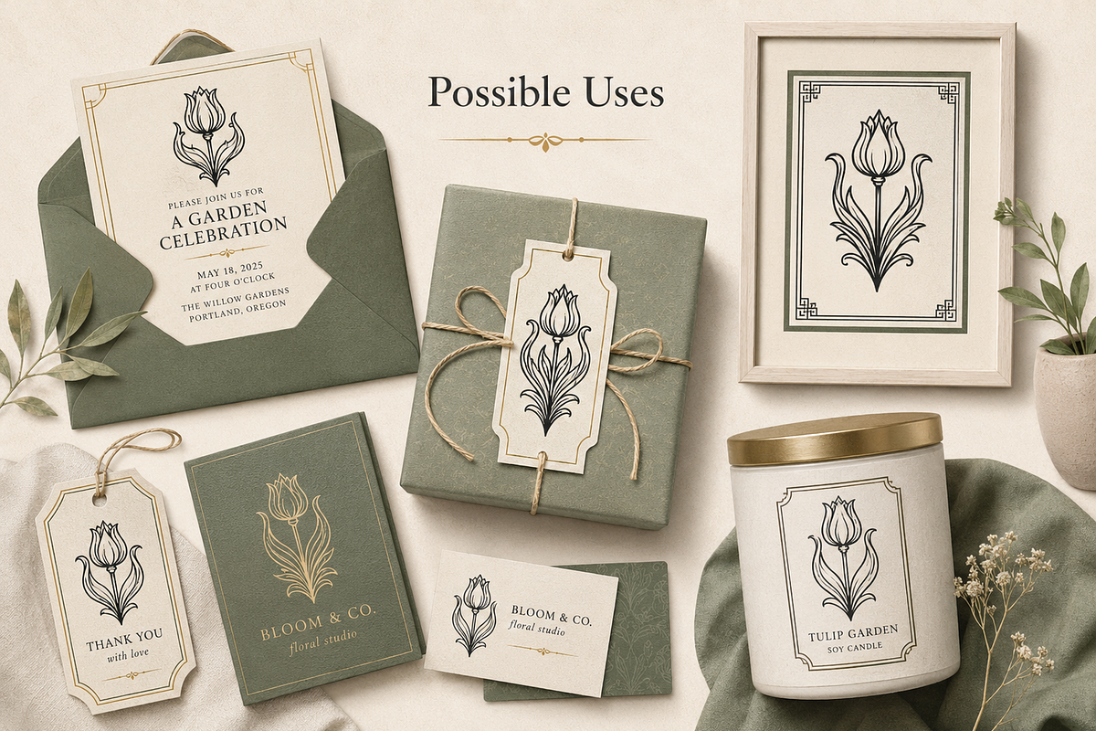 Tulip Ornament Vector Collection, a Decorative Illustration by AvalgaCollectiblesan (Photo 3 of 4)