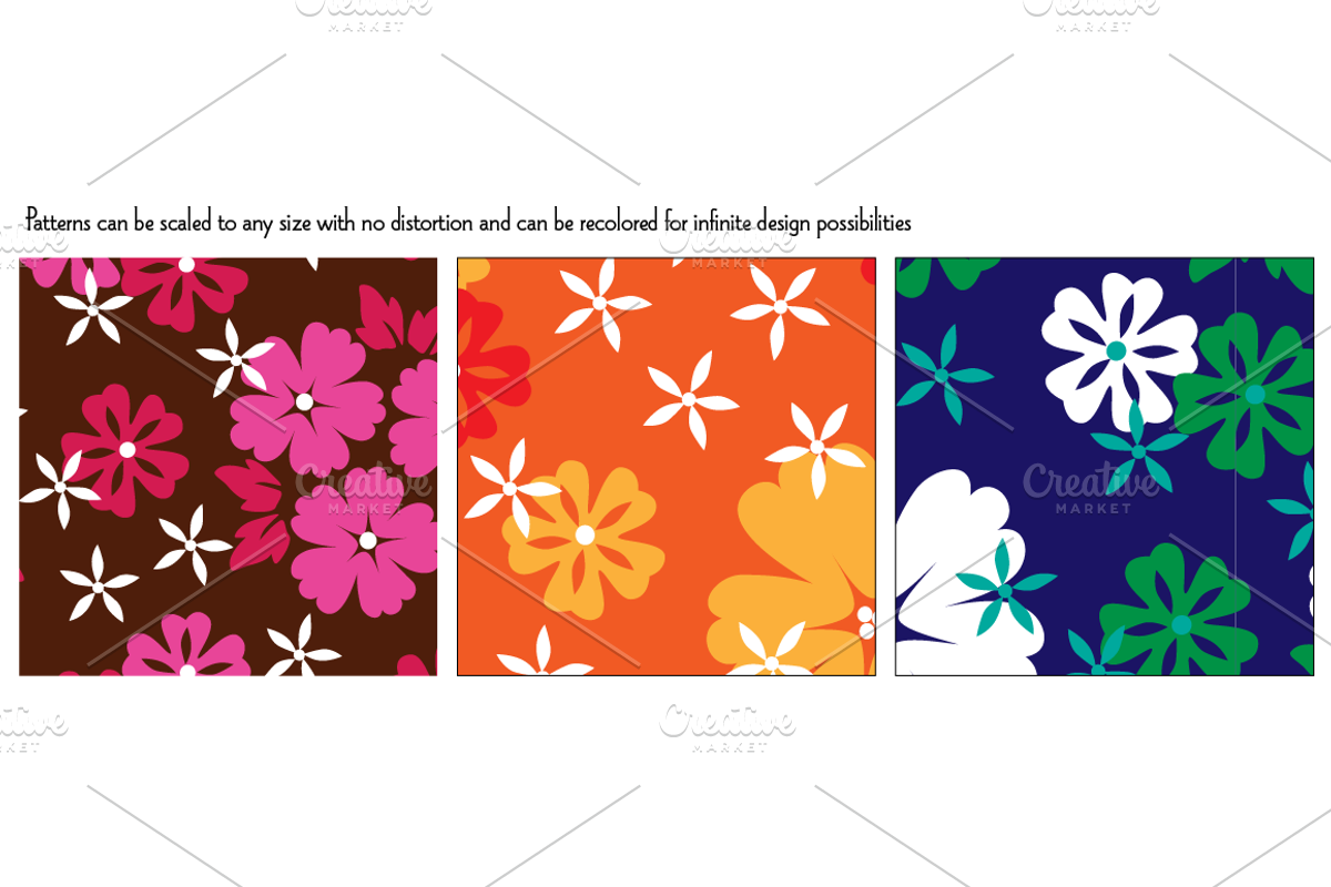 Seamless Pink & Red Tropical Florals preview 5