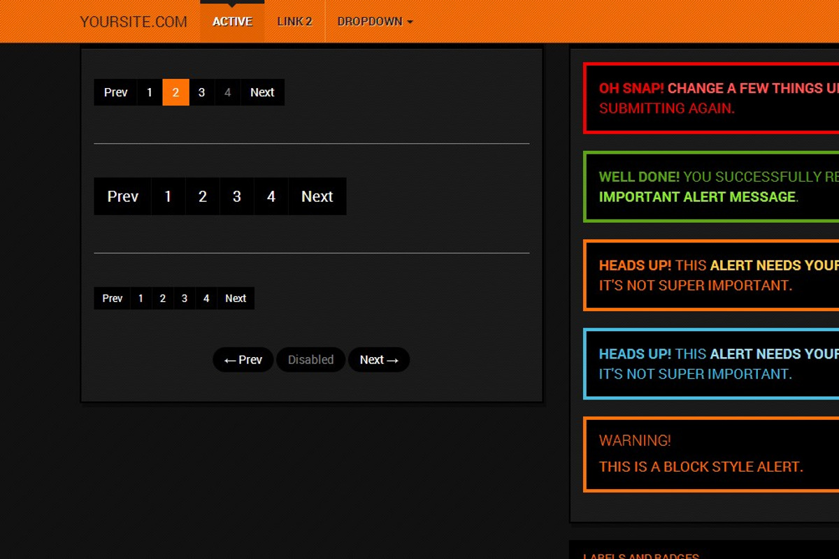 Bootstrap 3.0. Robotron orange theme, a Bootstrap Template by Bootstraptor (Photo 4 of 5)