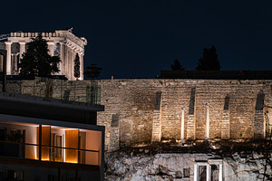 Athenian Acropolis in the night, an Architecture Photo by Anna Bogush