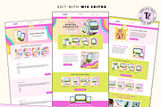 Rainbow Wix Website Template, a Wix Template by Template Twist Shop (Thumbnail 2 of 10)