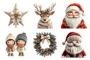 Cozy Watercolor Christmas Clipart, a Work Illustration by SinaCreation (Thumbnail 2 of 6)