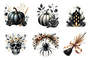 Beige & Black Halloween Clipart, an Illustration by CreationArt (Thumbnail 5 of 5)