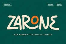 Zarone - Handwritten Display Font