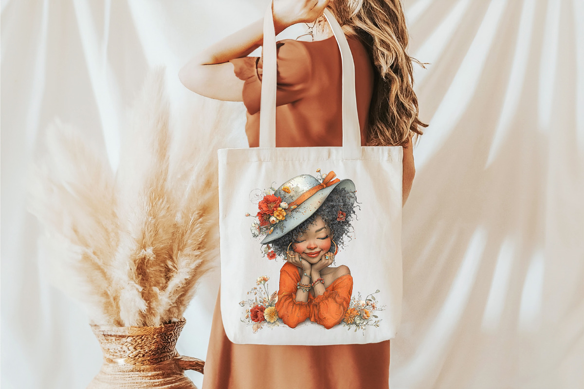 Spring Black Woman Clipart, an Illustration by designcity5 (Photo 4 of 5)