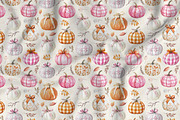 Pumpkin Pastel Seamless Pattern, a Pattern Graphic by Kreeya Art Shop (Thumbnail 6 of 9)