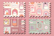 Spooky frames paper and clipart set, an Illustration by Poppymoondesign (Thumbnail 4 of 5)
