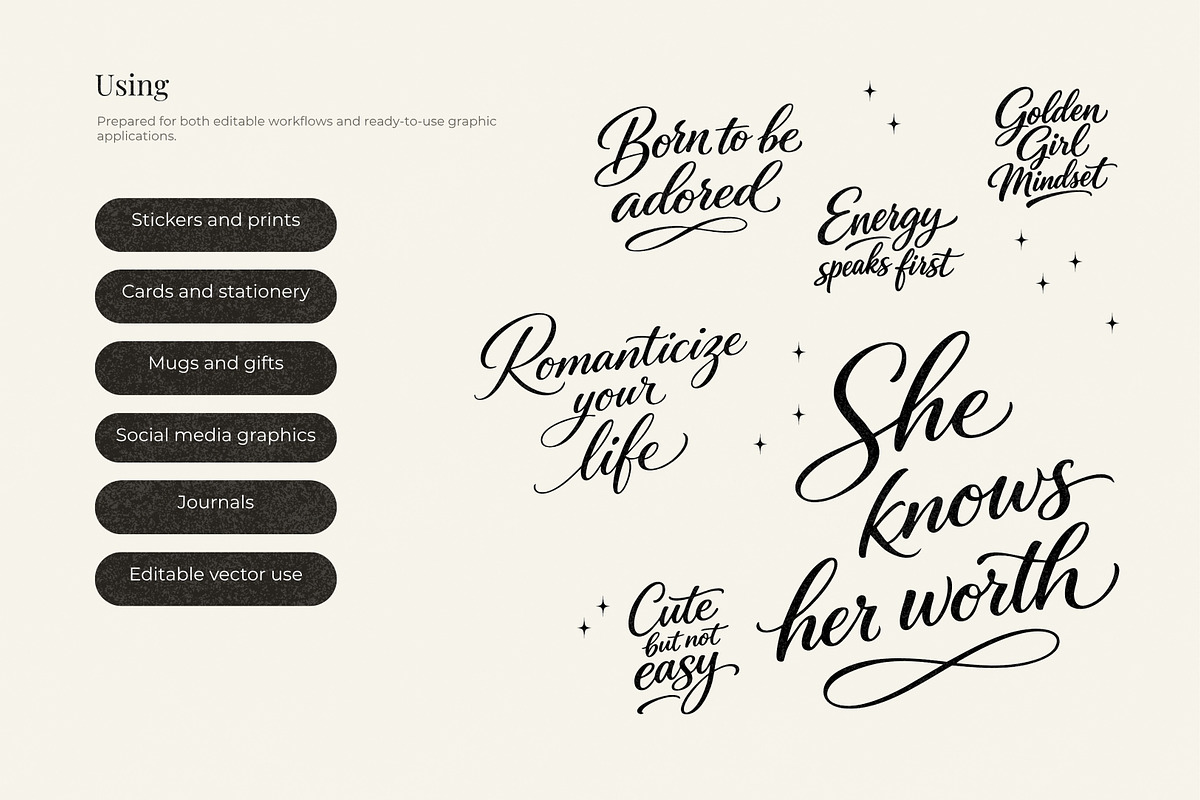 Feminine Quotes Lettering Bundle, an Object Graphic by Yanakicc (Photo 6 of 9)