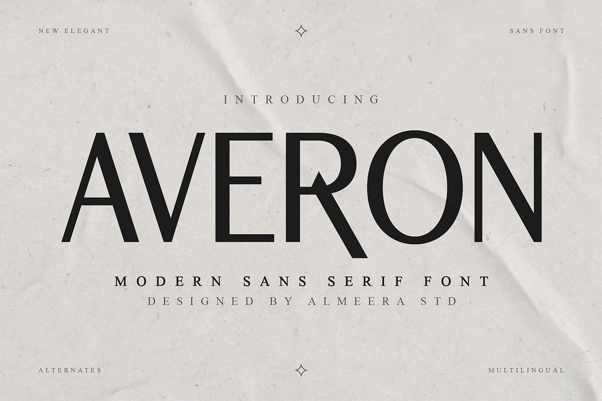 Averon – Modern Sans Serif Font, a Sans Serif Font by Almeera Std (Photo 1 of 10)