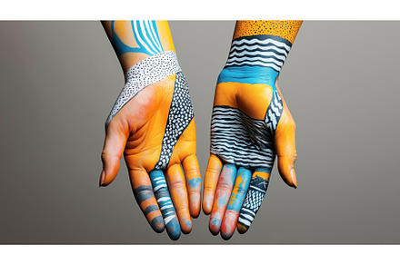 Two hands with intricate abstract, an Abstract Photo by Sergey Kotenev