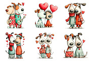 Whimsical Valentines Day Dog Clipart, an Illustration by SinaCreation (Thumbnail 4 of 11)