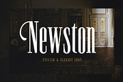 Newston - Stylish Serif Font, a Serif Font by Arterfak Project (Thumbnail 1 of 11)