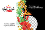 Tropical floral arrangements, a Seasonal Illustration by ViktoriaARTprint (Thumbnail 7 of 8)