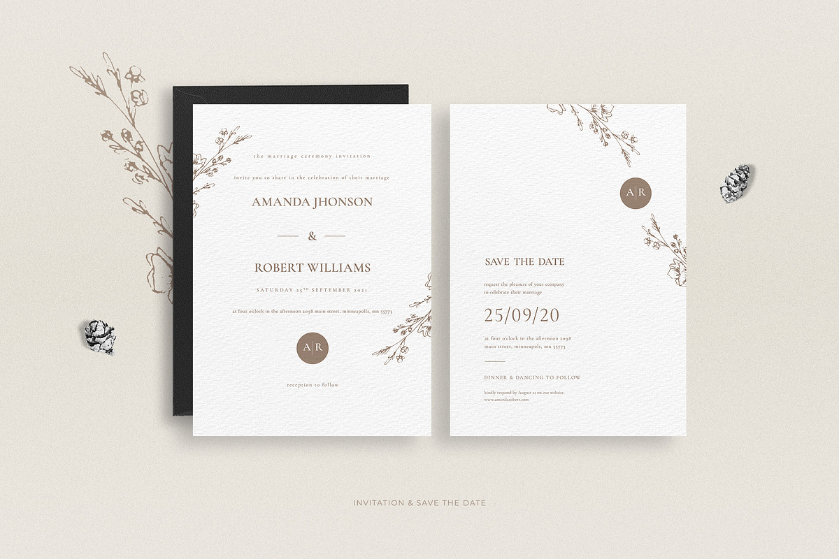 Amanda - Wedding Invitation Suite, an Invitation Template by Azka Creative (Photo 4 of 5)