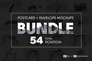 Postcard With Envelope Mockups BUNDL, a Print Template by Kongkow (Thumbnail 1 of 14)