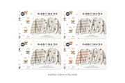 Rabbit skater seamless patterns, a Pattern Graphic by vatrushkaprint_store (Thumbnail 4 of 4)