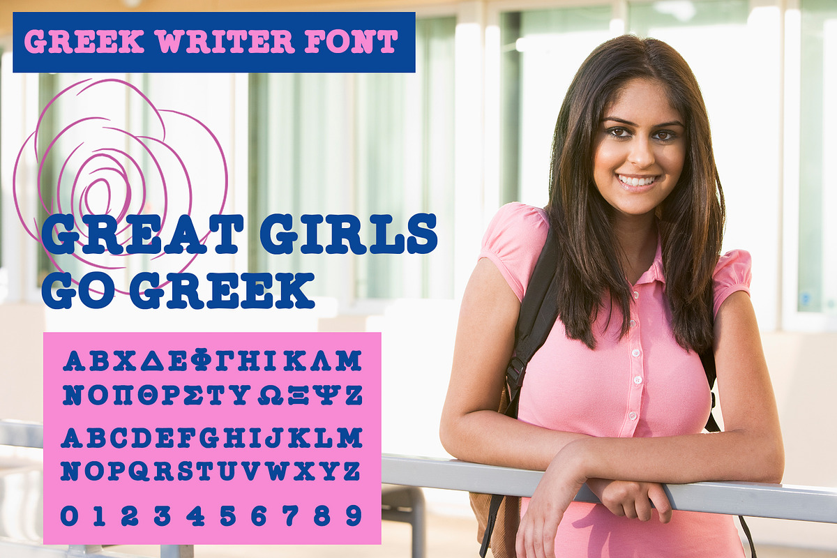 Greek Writer Font Set preview 3
