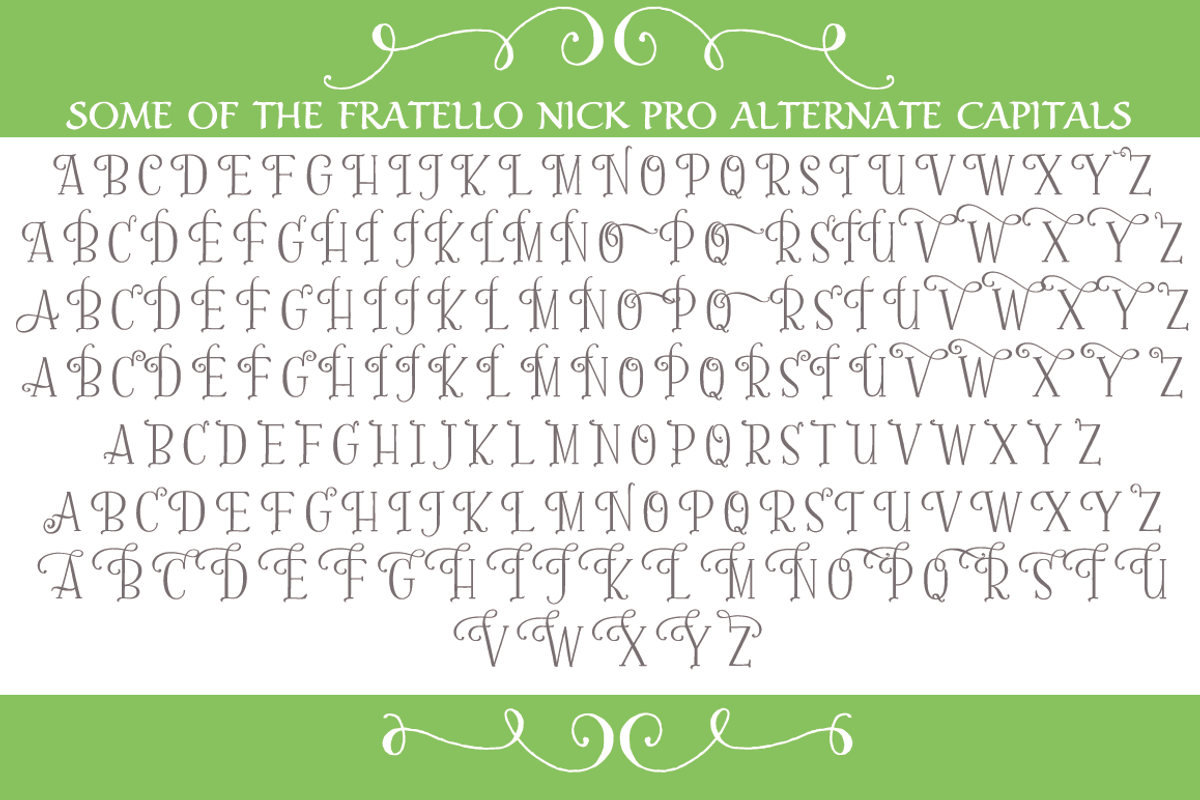 Sale-Fratello Nick Pro Font, a Font by Debi Sementelli (Photo 2 of 3)