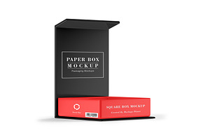 Glossy Open Box Mockup