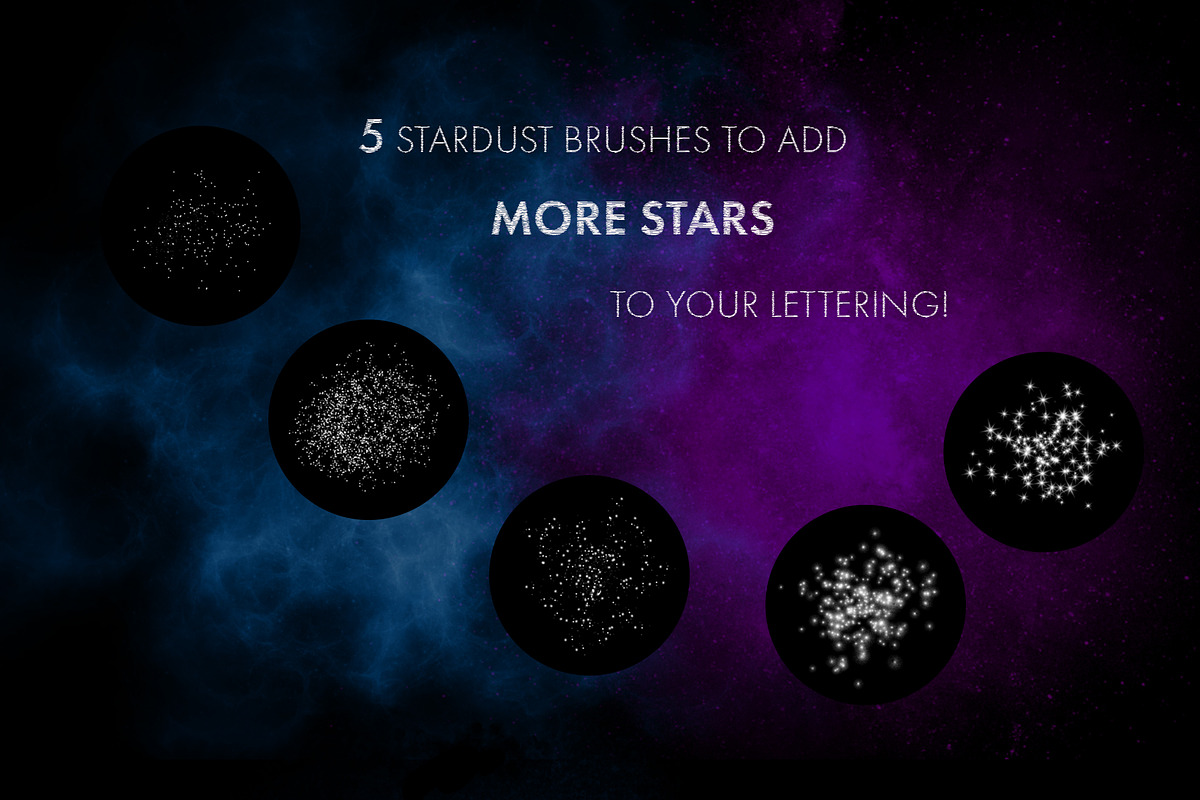 Procreate Galactic Lettering Bundle preview 4