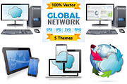 Global Cloud Computing Business, a Finance Illustration by TAlex (Thumbnail 1 of 7)