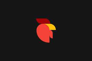 Chicken Rooster Simple Logo Design