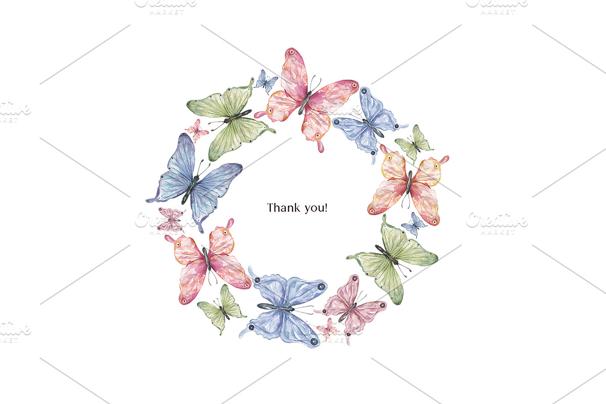 Watercolor Butterfly Collection, a Decorative Illustration by MayaNavits (Photo 15 of 15)