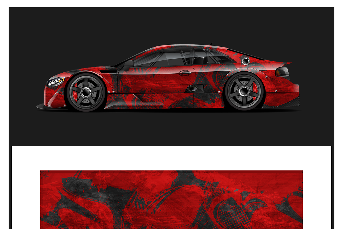 Retro Racing Car Graphic Set, a Transportation Illustration by CarWrap design (Photo 1 of 3)