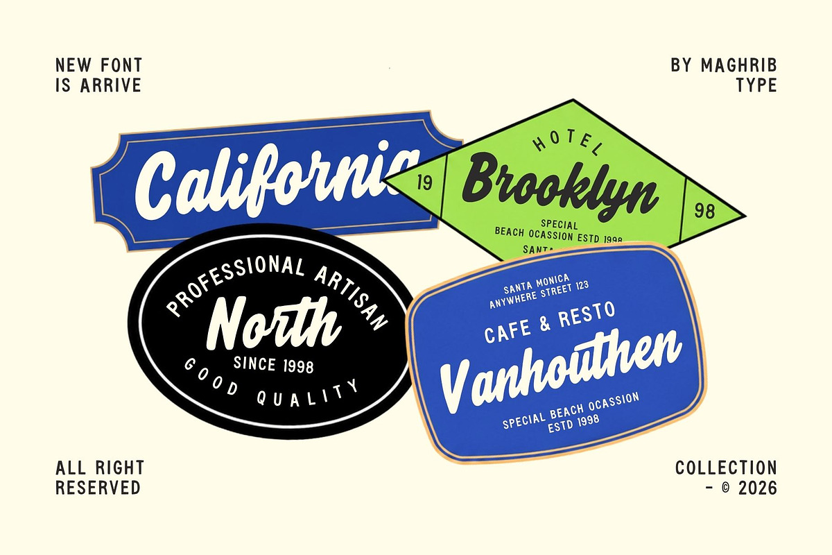 Yankee Town, a Script Font by maghrib (Photo 2 of 8)